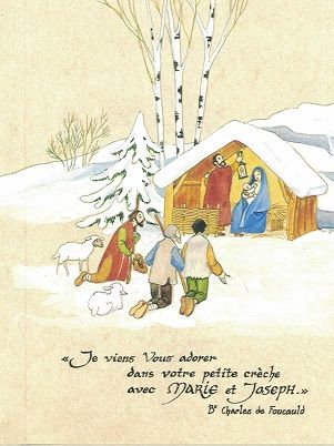 Carte de voeux "je viens vous adorer"