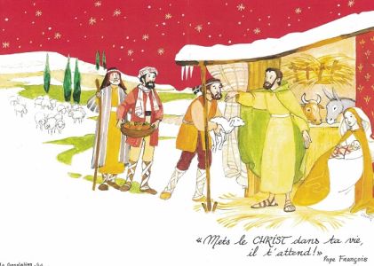 Carte de Voeux  » Mets le Christ dans ta vie… »