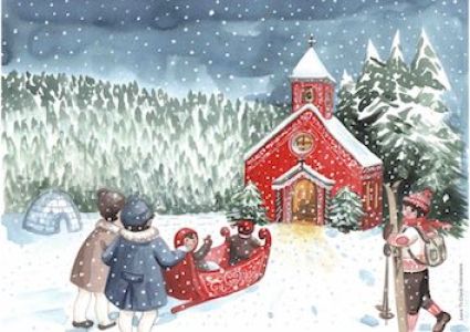 Carte double chapelle rouge