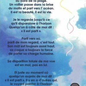 Carte de condoléances : Le départ