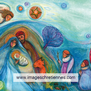 Carte La crêche de Noël - 50 exemplaires