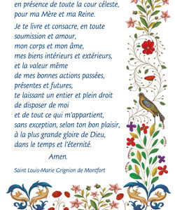 Image Prière "Consécration à Marie" - 50 exemplaires